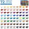 Oil Pastel, 72 Vibrant Colors Soft Oil Pastel Set, Creamy texture Easy to Blend Oil Pastels professional, Bullet Heads Oil Pastels for Artists, Painting, Drawing, Beginners (New Packaging)